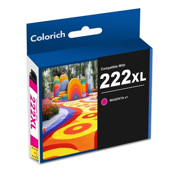 222XL Ink Cartridges Compatible for Epson 222 Ink 222 XL Printer Ink for Epson Expression Home XP-5200 WorkForce Pro WF-2960 All-in-One (1 Magenta)