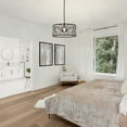 thumbnail image 3 of LNC Uzel 4-Light 1-Tier Modern Metal Matte Black Hardwired Crystal Drum Chandelier, 3 of 12
