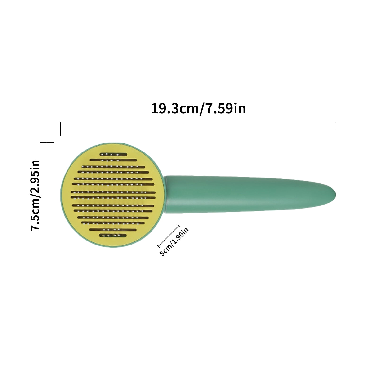 Cat Dog Shedding Brush Round Head with Dense Steel Pins for Long Short