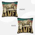 thumbnail image 3 of ZICANCN Rainbow Gaming Cute Controller Throw Pillow Covers, Bed Couch Sofa Knit Decorative Pillow Covers for Living Room Farmhouse, 18"x18", 3 of 8