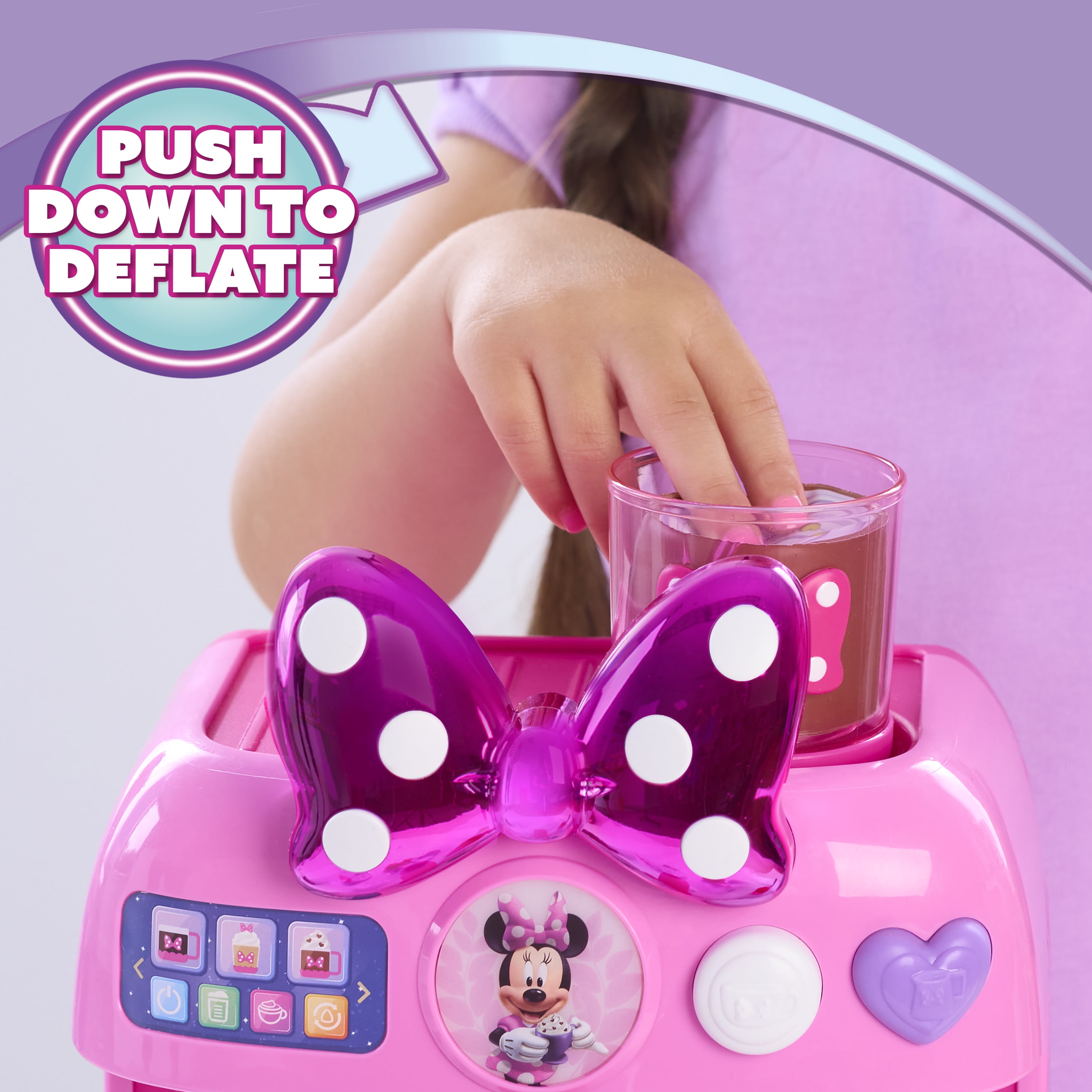 Disney Jr. Minnie Mouse Rise & Shine Bowrista Set, 25 cm Play Espresso Machine, Ages 3 and Up, DISNEY MINNE BOWRISTA SET