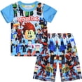 thumbnail image 4 of El nuevo juego Roblox, conjunto de ropa de casa bidimensional para niños, pijama de dos piezas de manga corta, el mejor regalo, 4 of 4