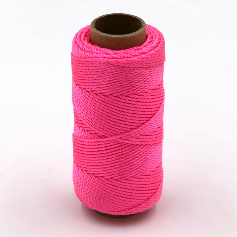 Twisted Nylon Mason Line (275 Feet, Fluorescent Pink) - Twine String