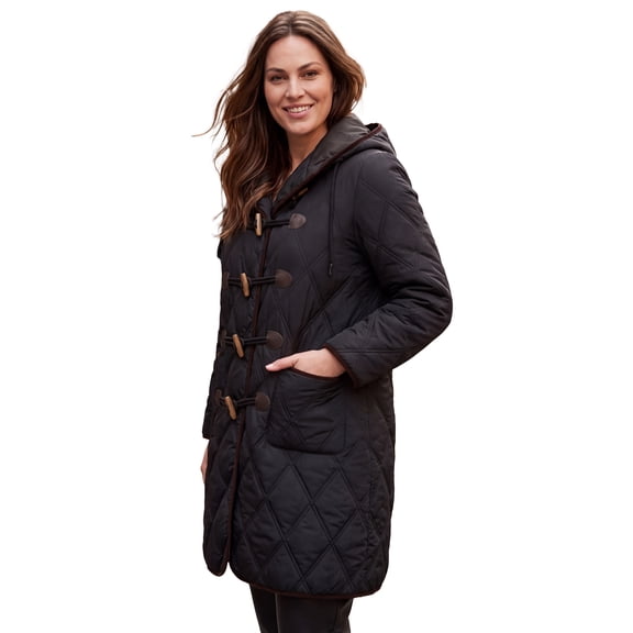 Jessica London Women's Plus Size Quilted Toggle Jacket