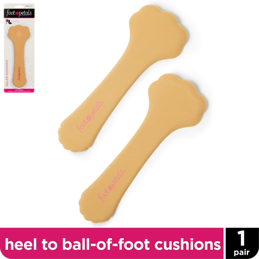 Foot Petals Killer Kushionz, 3/4 Length Cushioned Insole One Pair of