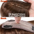 thumbnail image 5 of SEGO Clip in Hair Extensions Human Hair Toppers 100% Real Human Hair Topper Silk Base for Thinning/Loss Hair Natural Black Middle Part Hair Pieces, 5 of 9