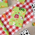 thumbnail image 3 of Farm Animal Wrapping Paper - 1 Roll 17” x 16.4 ft Green Farm Gift Wrapping Paper for Kids Birthday Baby Shower Animal Gift Packing Decoration Supply Reversible Cow Prints Design, 3 of 4