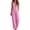 *Pink, variant on VBVC Women's Cotton-Linen Sleeveless Jumpsuit,Ruffle Trim Button Down Romper For Women,Ladies V-Neck Wide Leg Vacation Outfit with Pockets,Khaki,S-3XL