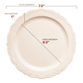thumbnail image 6 of Smarty 7.5" Ivory Vintage Round Disposable Plastic Salad Plates 120ct, 6 of 7