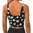 thumbnail image 4 of Picia Daisies Flowers Sports Bra for Women,Padded Strappy Sports Bras Medium Support Yoga Bra with Removable Cups,Running Yoga Bra-Small, 4 of 9