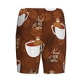 thumbnail image 4 of Rocae Sloths Need More Coffee for Men's Soft Sleep Pajama Shorts, Waistband and Pockets, 4 of 9