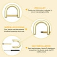 thumbnail image 4 of Uxcell 3/4 Inch D-Rings Screw in Shackle, 4 Pcs for DIY Leather Craft Purse, Bronze, 4 of 7
