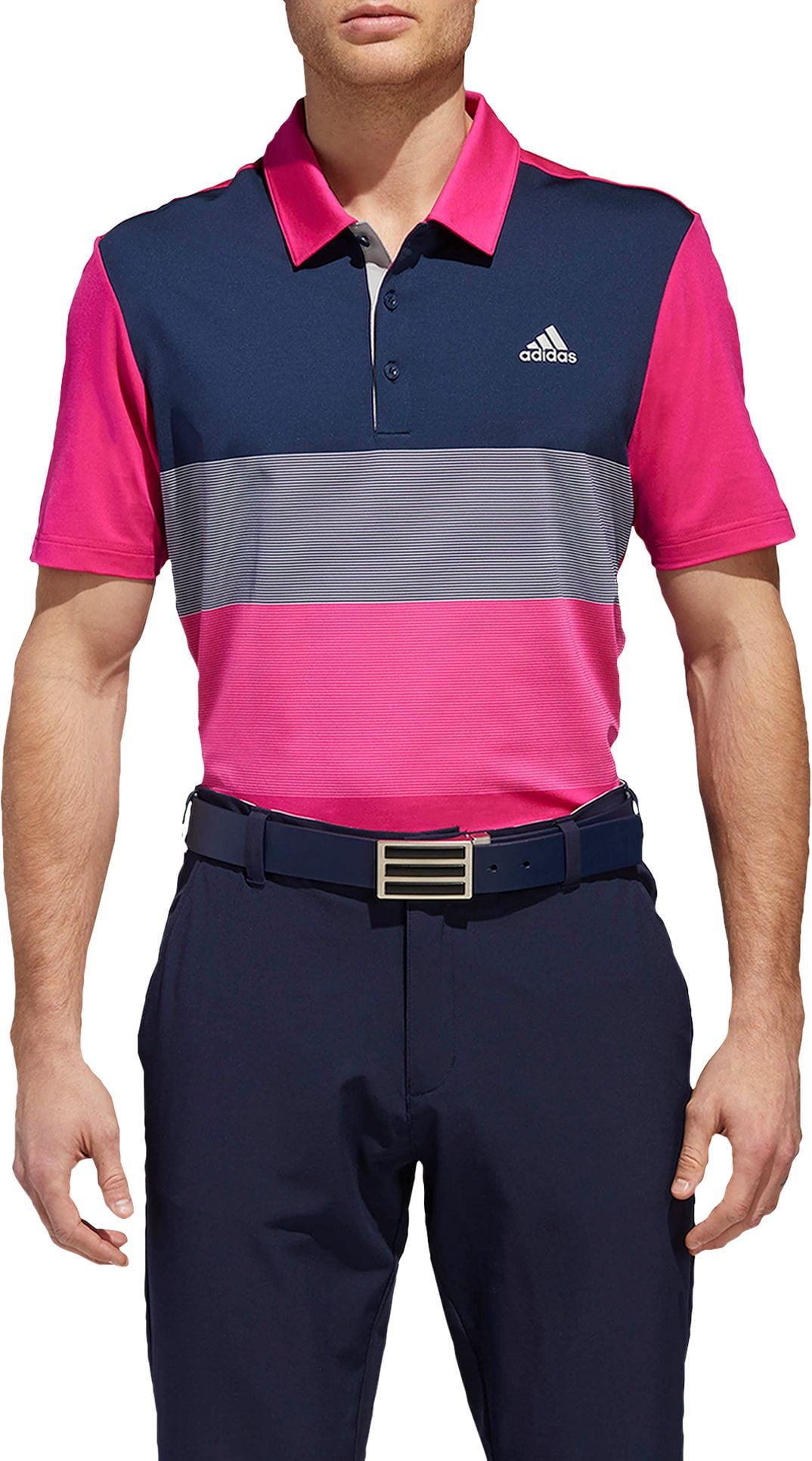 adidas men's ultimate365 colorblock golf polo