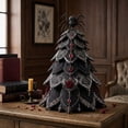 thumbnail image 5 of Halloween Fabric Tree with Spider Topper for Tabletop Decor, Gothic Lace Black Ornament for Indoor Home Display, Spooky Seasonal Decor with Red Rose Accents, DIY Craft Kit, 5 of 7