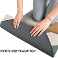 thumbnail image 3 of Brown Boho Plant Pattern Hot Yoga Mat Towel Non Slip for Hot Yoga - Quick-Drying Yoga Mat Cover with 4 Corner Pockets with Travel Bag - Hot Yoga Towel Non Slip Grip Moisture Wicking Sweat 70"x26", 3 of 6