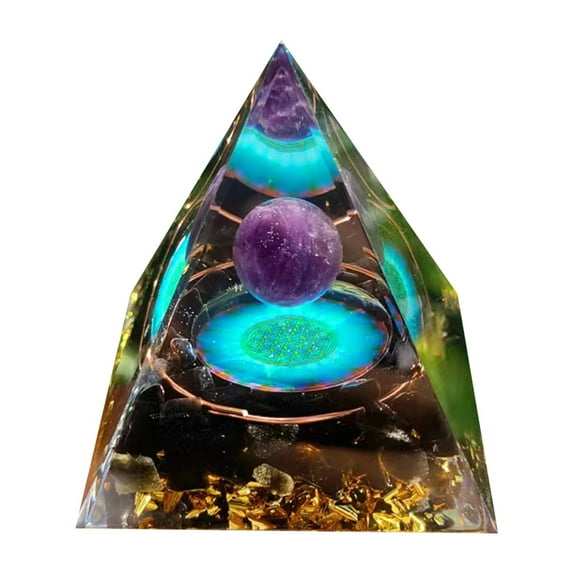 Orgone Pyramid for Positive Energy, Healing Pyramids for Reduce Stress Chakra Reiki Healing Meditation Attracts Lucky and Success