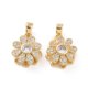 thumbnail image 2 of Rotatable Brass Micro Clear Pave Cubic Zirconia Charms Flower Real 18K Gold Plated 14x11x6.3mm Hole: 2.5x5mm, 2 of 3