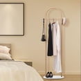 thumbnail image 4 of Cre Cra Modern Minimalist Floor Standing Clothes Coat Rack - Sturdy Metal Construction with Marble Base for Home Decoration White Baseplate, 4 of 7
