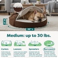 thumbnail image 3 of FurHaven Pet Products Faux Sheepskin Orthopedic Snuggery Burrow Pet Bed for Dogs & Cats - Espresso, 26" Base, 3 of 9
