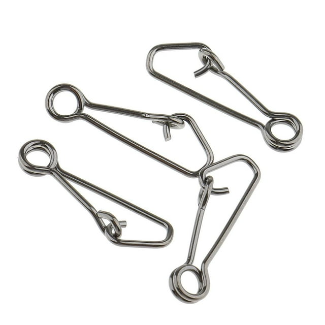 50pcs Snap Conector de Sedal Pesca Acero Inoxidable Enganchado Cierre 2 shamjiam Pesca Snap