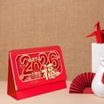 thumbnail image 6 of Jiibva 2026 Red Table Calendar Chinese Style Desk Planner Standing Flip Calendar for Home Office Academic Family Supplies, 6 of 7