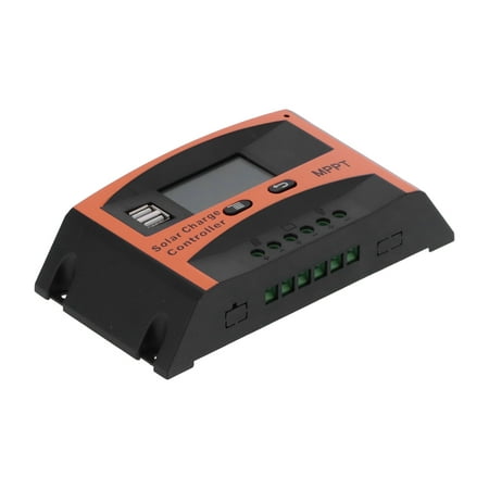 

Solar Panel Battery Regulator Solar Controller Dual USB Port 12V / 24V For Detecting The Voltage Generated 40A
