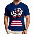 thumbnail image 2 of Soccer Cup 2026 Graphic Tee for Men, Crew Neck Short Sleeve National Team Jersey Shirt - Lightweight Summer Fan Top with Country Flag Print for Match Day & Casual Wear Dark Blue XXXXL, 2 of 6
