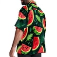 thumbnail image 3 of Watermelon Men's Short Sleeve Casual Printed Button Down Beach Shirt - Summer Unisex Top, 3 of 6