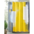 thumbnail image 2 of Gray Yellow White Geometric Shower Curtain, Gradient Abstract Mottled Paint Texture Waterproof Shower Curtain Set with 12 Hooks Lightweight Washable Fabric Shower Curtains for Bathroom 60x72 Inches, 2 of 6