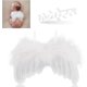 thumbnail image 1 of Juego de 2 alas de ángel con diadema de flores para fotografía de bebés recién nacidos (blanco, morado), 1 of 4
