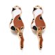 thumbnail image 3 of 100pc Eco-Friendly Alloy Enamel Pendants Cadmium Free & Lead Free & Nickel Free Light Gold Cat Sienna 35x10x1.5mm Hole: 1.6mm, 3 of 4