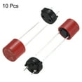 thumbnail image 3 of Uxcell 10Set Cylindrical DIP Mounted Miniature Round Slow Blow Micro Fuse with Fuse Holder for Electronic Parts PCB LCD Repair, T-6.3A 6.3A 250V, Red, 3 of 5