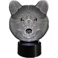 thumbnail image 1 of Lámpara de noche LED 3D de 7 colores con forma de oso para niños, táctil, USB, luz de noche para dormir para bebés, sensor de movimiento, luz 3D, 1 of 4