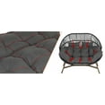 thumbnail image 4 of Evajoy Modern and UV Resistant Metal Egg Chair with Cushions - Set of 2 Gray, 4 of 5