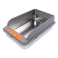 thumbnail image 1 of Large Stainless Steel High Sided Cat Litter Box with Pedal Filter for Multiple Cats Indoor, 1 of 7