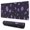 Halloween Silhouette Pattern, variant on Long Mouse Pads for Desk,Halloween Skeleton Coffin Pattern Desk Mats on Top Of Desks, Desk Mouse Pad Extra Large with 3mm Non-Slip Base and Stitched Edge for Gaming,Office,Work,Home 31.5x11.8in