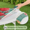 thumbnail image 5 of Round Fitted Tablecloth with Elastic Edges Fits 36"-44" Round Tables Pioneer Colorful Floral Waterproof Table Cover Washable Indoor and Outdoor for Party Kitchen Dinner Banquet Patio Picnic, 5 of 7