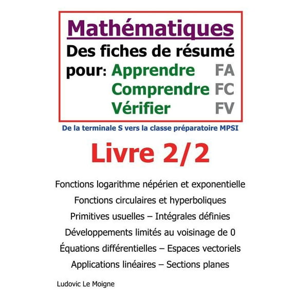 MathÃ©matiques terminale s vers mpsi (livre 2/2), (Paperback)