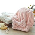 thumbnail image 5 of Toalla de baño de secado rápido para el cabello para mujer, gorro de toalla envolvente con lazo para Spa, accesorios de baño, gorros gruesos, gorro de ducha de diseñador, 5 of 5