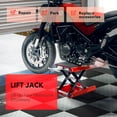 thumbnail image 7 of Lafati Motorcycle Lift, 1100 LBS Motorcycle Scissor Lift Jack with Wide Deck & Safety Pin, 3.5"-14.5" Center Hoist Crank Stand, Steel Scissor Jack for Street Bikes, Cruiser Bikes, Touring Motorcycles, 7 of 7