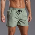 thumbnail image 2 of Afuyipoi Men's Running Shorts, Elastic Waist 3-Inch Quick Dry Outdoor Shorts with Mesh Lined Green L, 2 of 6