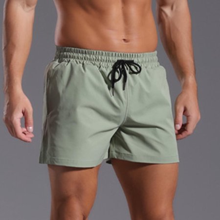 Men Apparel Dgankt Men s Drawstring Waist Athletic Shorts Solid Color Casual Shorts Comfortable Quick Dry Shorts with Pockets Large Size Available