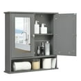 thumbnail image 2 of Bathroom Wall Mirror Cabinet with Doors and Shelves Grey, 2 of 5