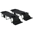 thumbnail image 2 of Outsunny 2-Piece Folding Chaise Lounge, Reclining Tanning Chairs, Black, 2 of 9