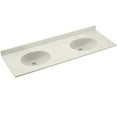 thumbnail image 4 of Swan Chesapeake Solid Surface 61'' Double Bathroom Vanity Top, 4 of 7