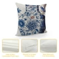 thumbnail image 4 of COMIO  Blue Chinoiserie Vase Farmhouse Sofa Cushion Cover Blue and White Porcelain Oriental Garden Home Decor Throw Pillow Cushion Chinoiserie Chic Asian Euro Sham Pillow White (Color :, 4 of 5