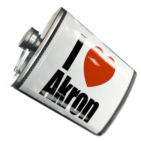 

NEONBLOND Flask I Love Akron region: Ohio United States