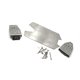 thumbnail image 2 of 2X Armadura de Chasis de Acero Inoxidable, Placa de Deslizamiento Protectora Trasera Delantera para 1/10 Arrma VORTEKS Big Rock RC, Piezas de Mejora de Coche, 2 of 5
