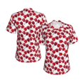 thumbnail image 3 of Yiaed Tulips Flowers Print Women's T Shirt V-Neck Short Sleeve Shirt Casual Breathable Tee Summer Tops-X-Large, 3 of 5