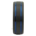 thumbnail image 3 of Metals Jewelry Men's / Women's Tungsten Carbide 8mm Wedding Band Black Plated 2 Blue Striped Ring Size 8.5, 3 of 6